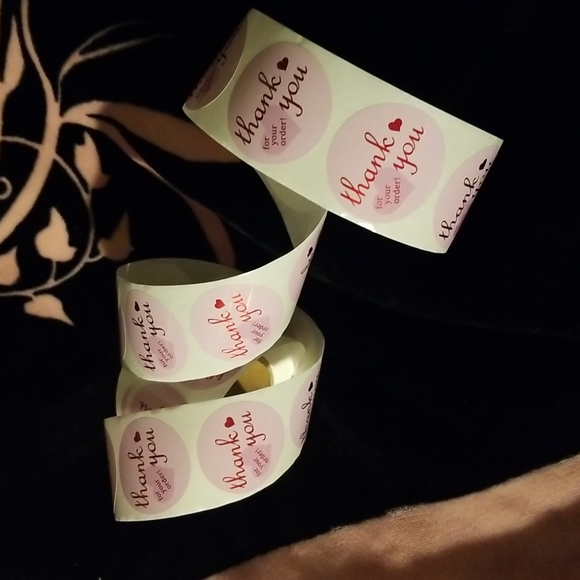 C... 100 ct 1.5" Lavender Thank you Stickers - Picture 1 of 9